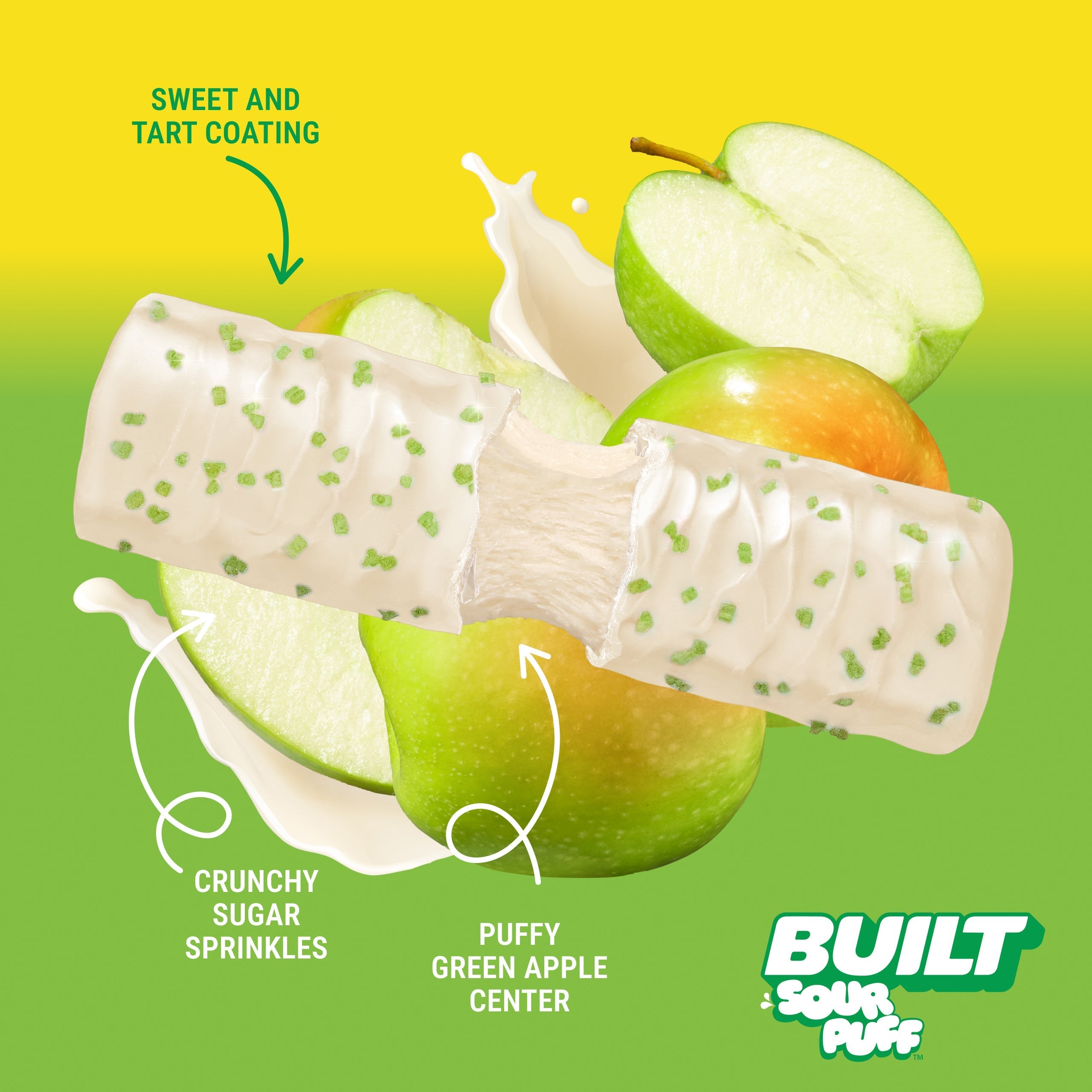 Green Apple Crush Sour Puff 4ct L6