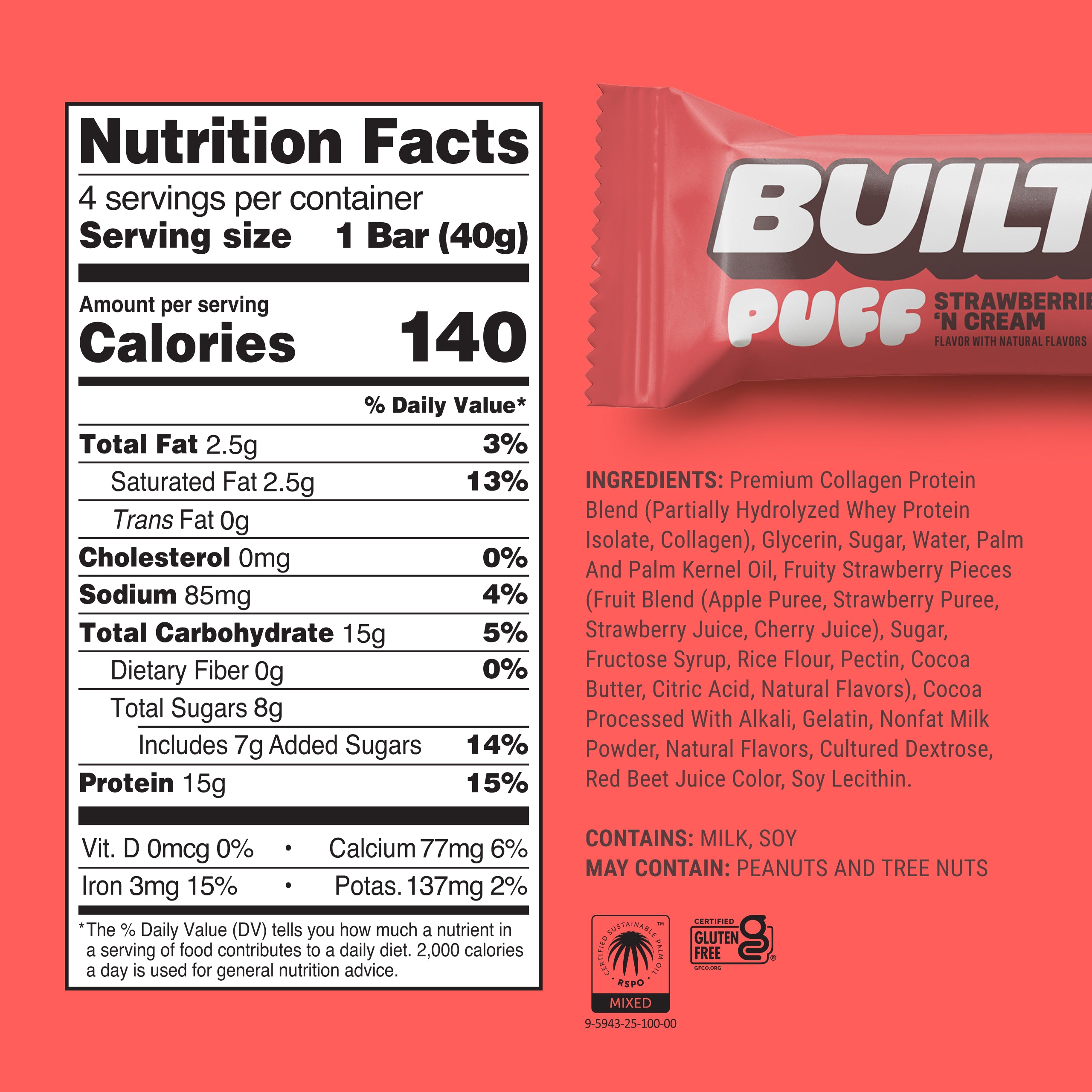 Strawberries 'N Cream Puff 4ct G2