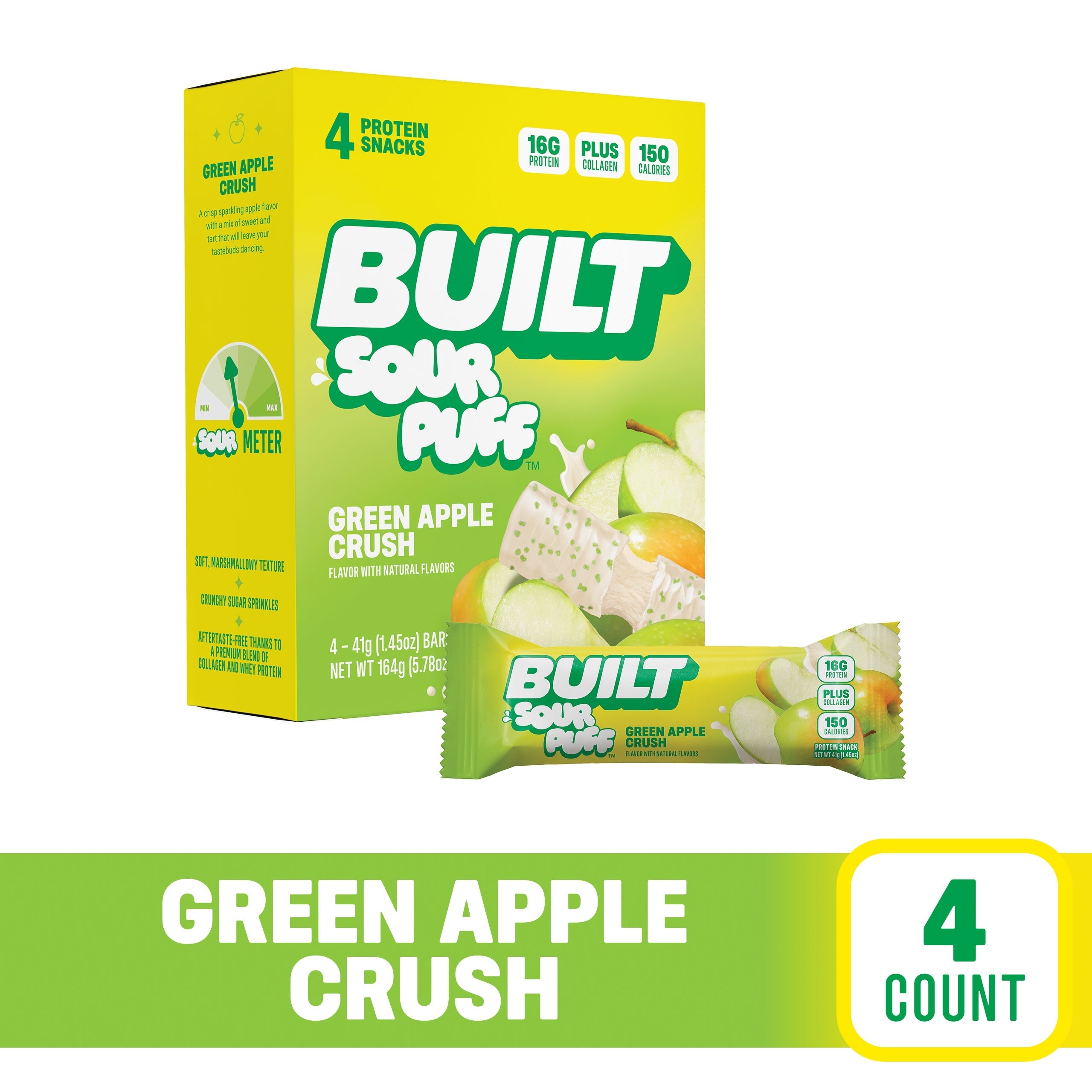 Green Apple Crush Sour Puff 4ct L6