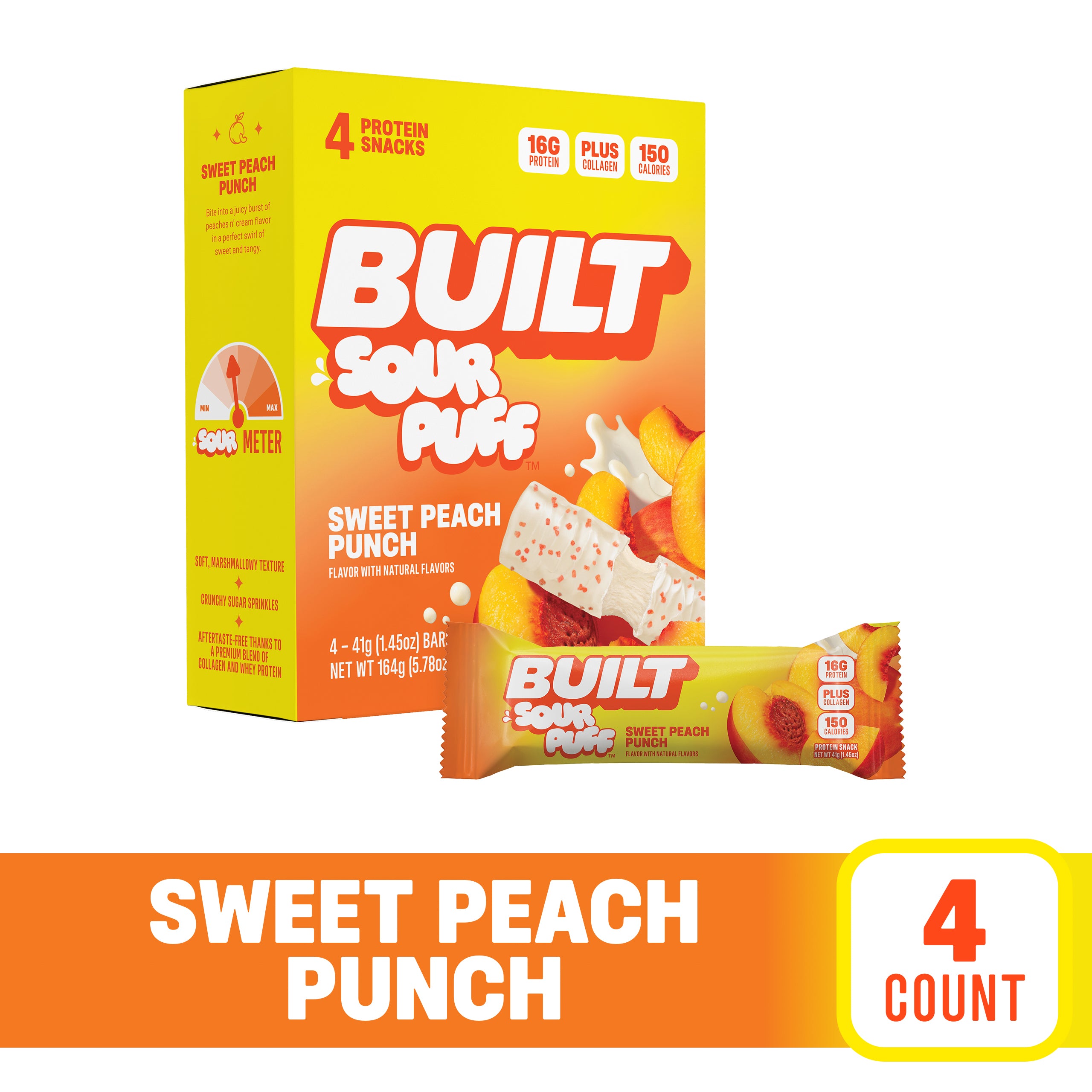 Sweet Peach Punch Sour Puff 4ct E5