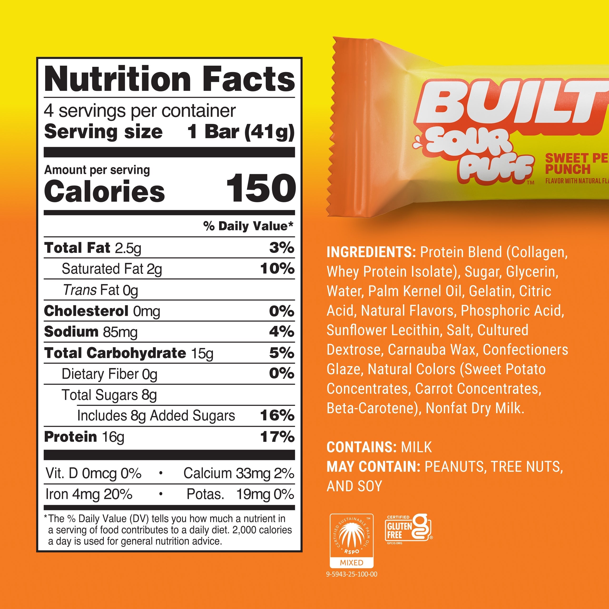 Sweet Peach Punch Sour Puff 4ct E5