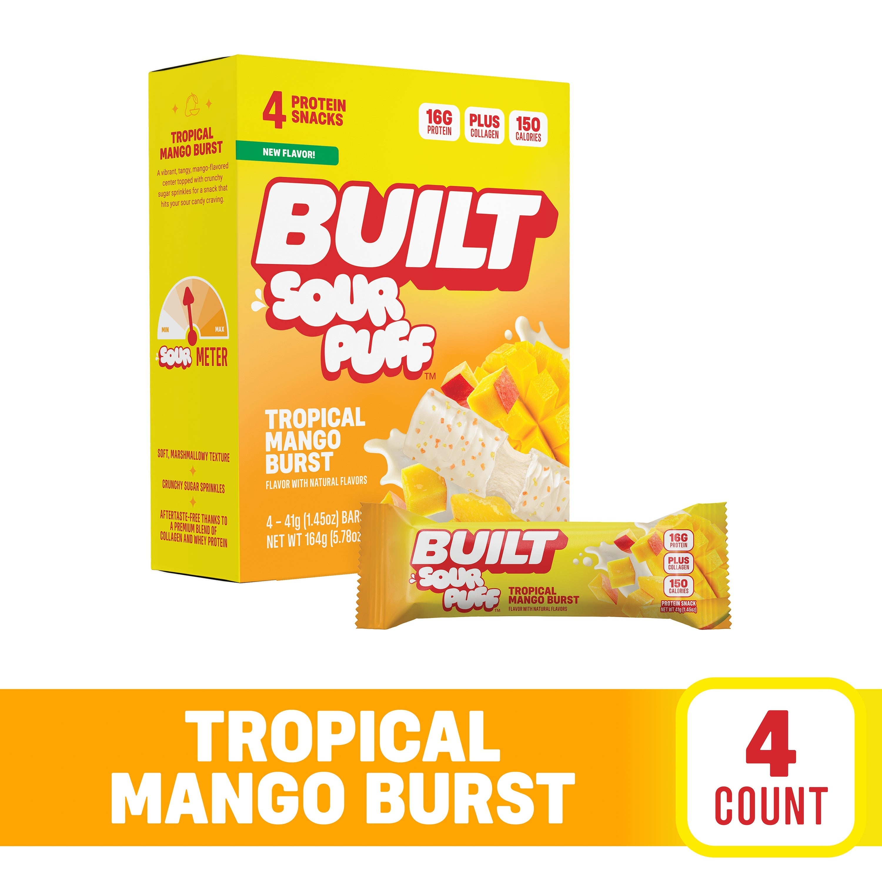 Tropical Mango Burst Sour Puff 4ct X1