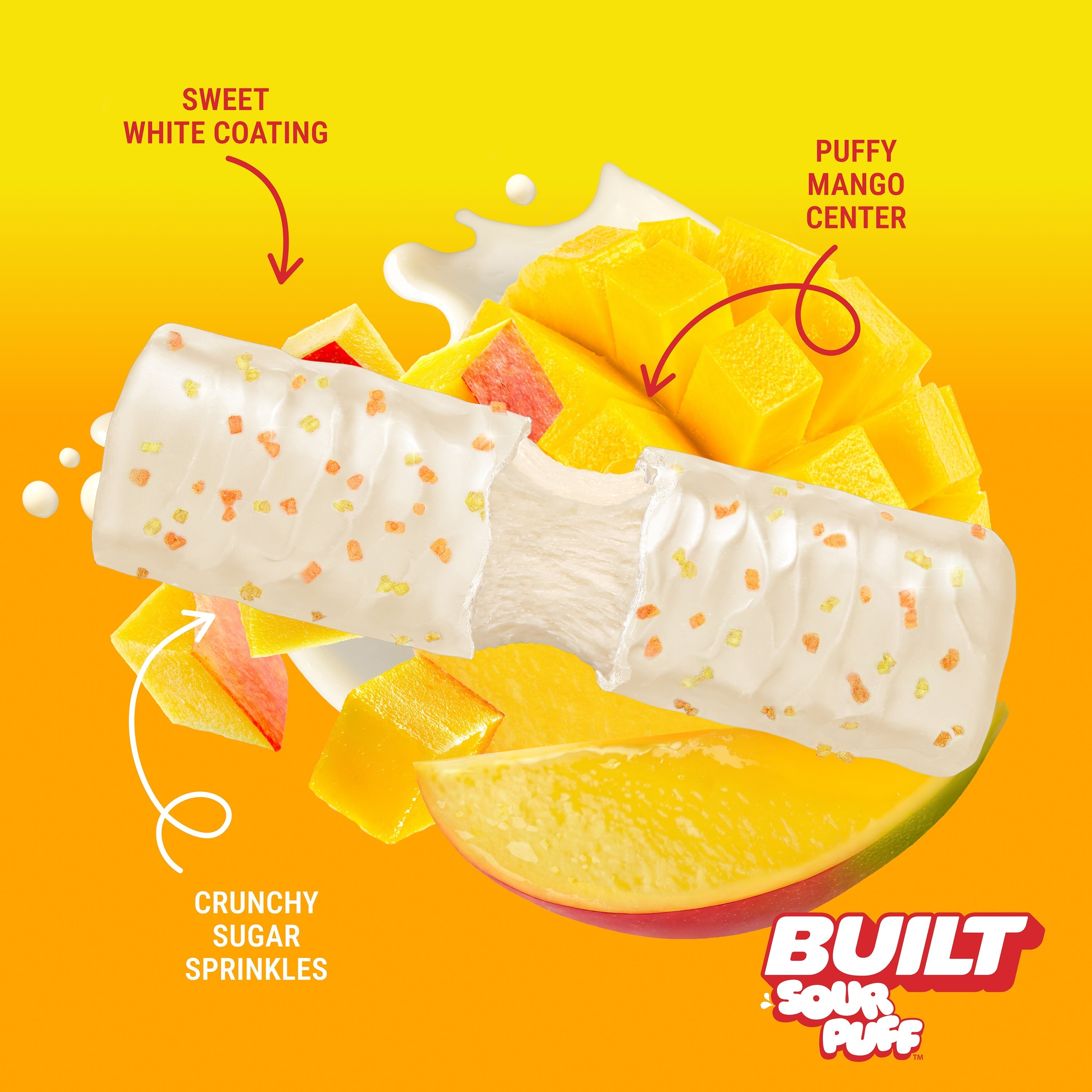 Tropical Mango Burst Sour Puff 4ct X1